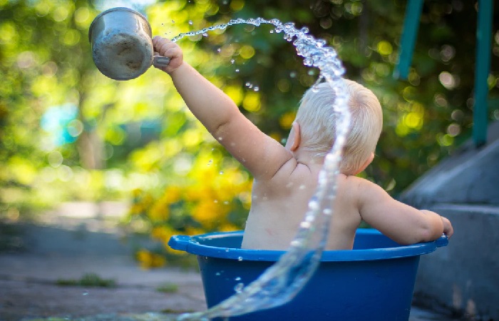 When should the baby be bathed for the first time